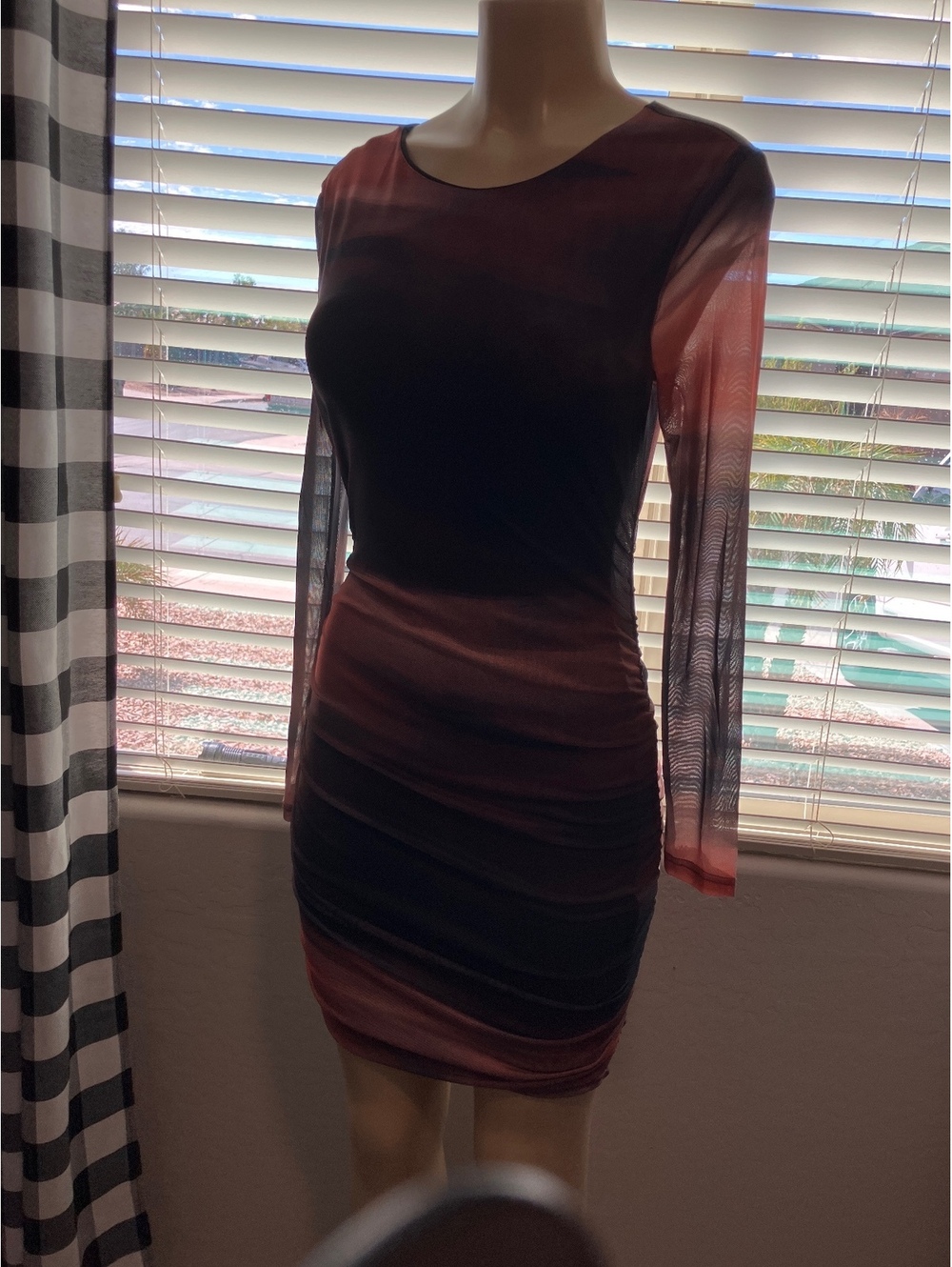NWOT Women's Long Sleeve Ombre Mini Dress